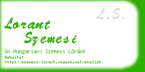 lorant szemesi business card