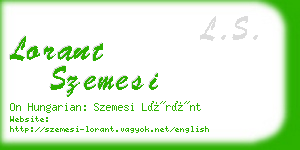 lorant szemesi business card